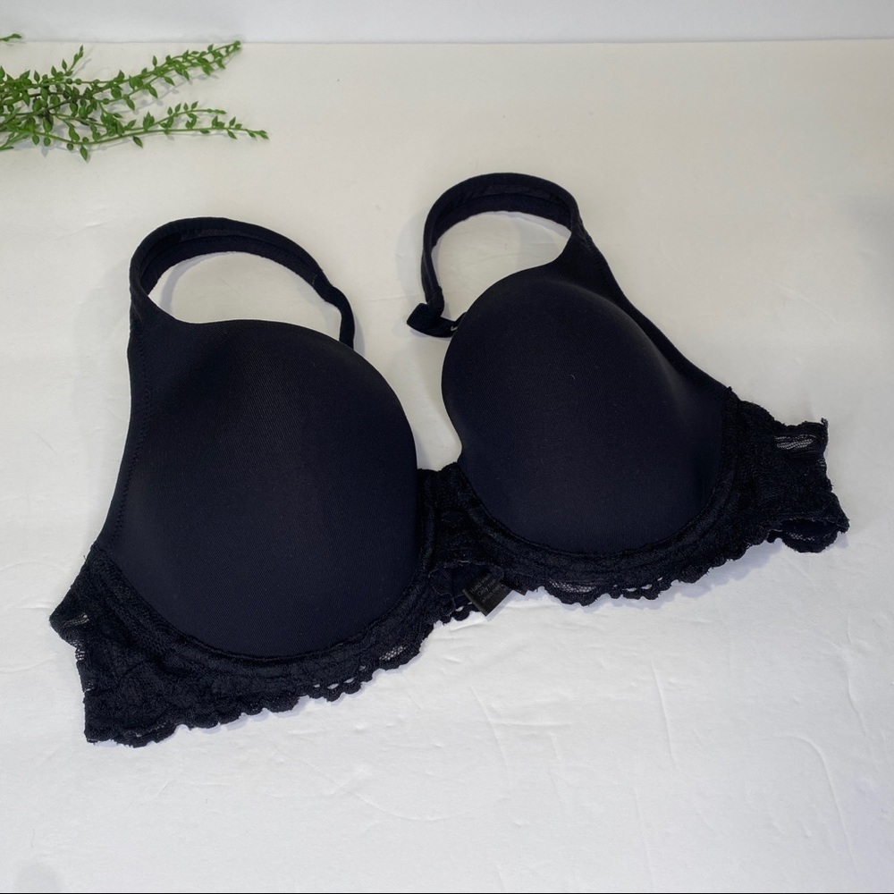 Soma Intimates Black Lacy Lightly Padded Underwire Bra Size 36B